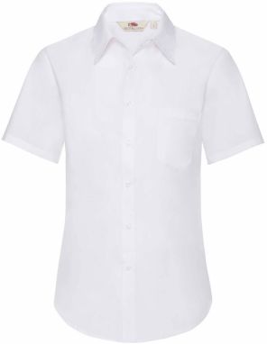 White poplin shirt with short sleeves Fruit Of The Loom