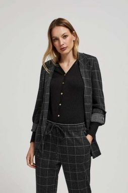 Plaid jacket with rolled up sleeves