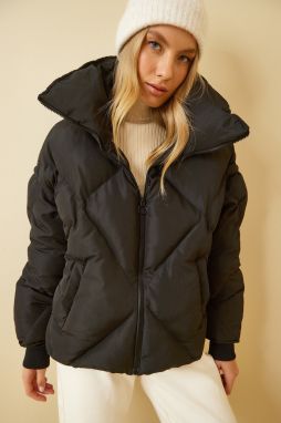 Happiness İstanbul Women's Black Oversize Down Coat