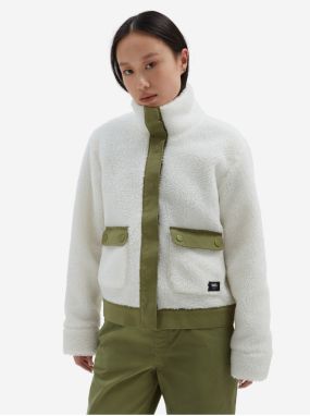 Bielo-zelená dámska bunda VANS Tevis Sherpa Fleece