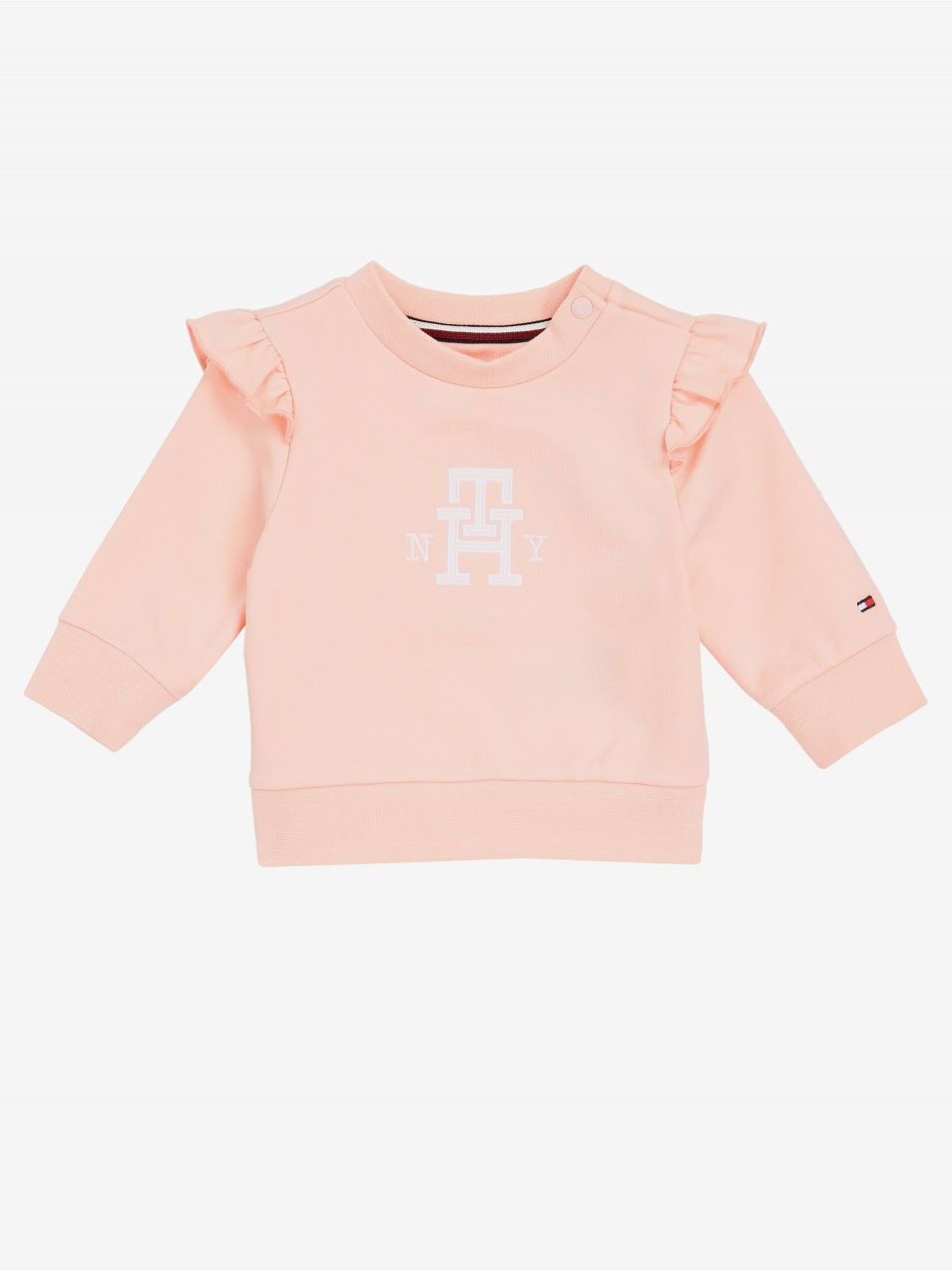 Ružová dievčenská mikina s volánikmi Tommy Hilfiger