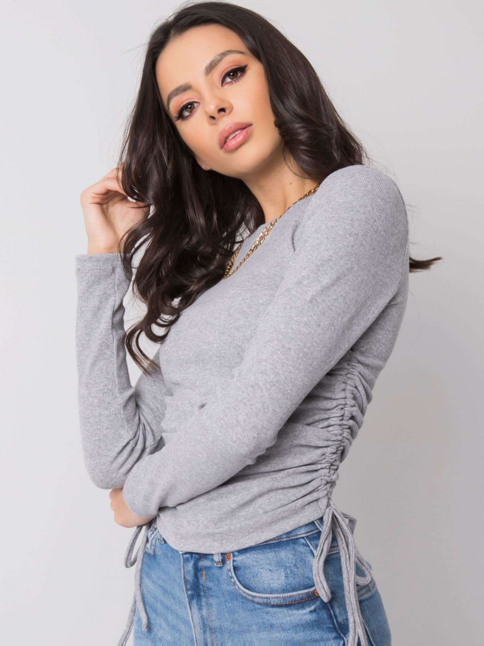 Grey melange blouse RUE PARIS