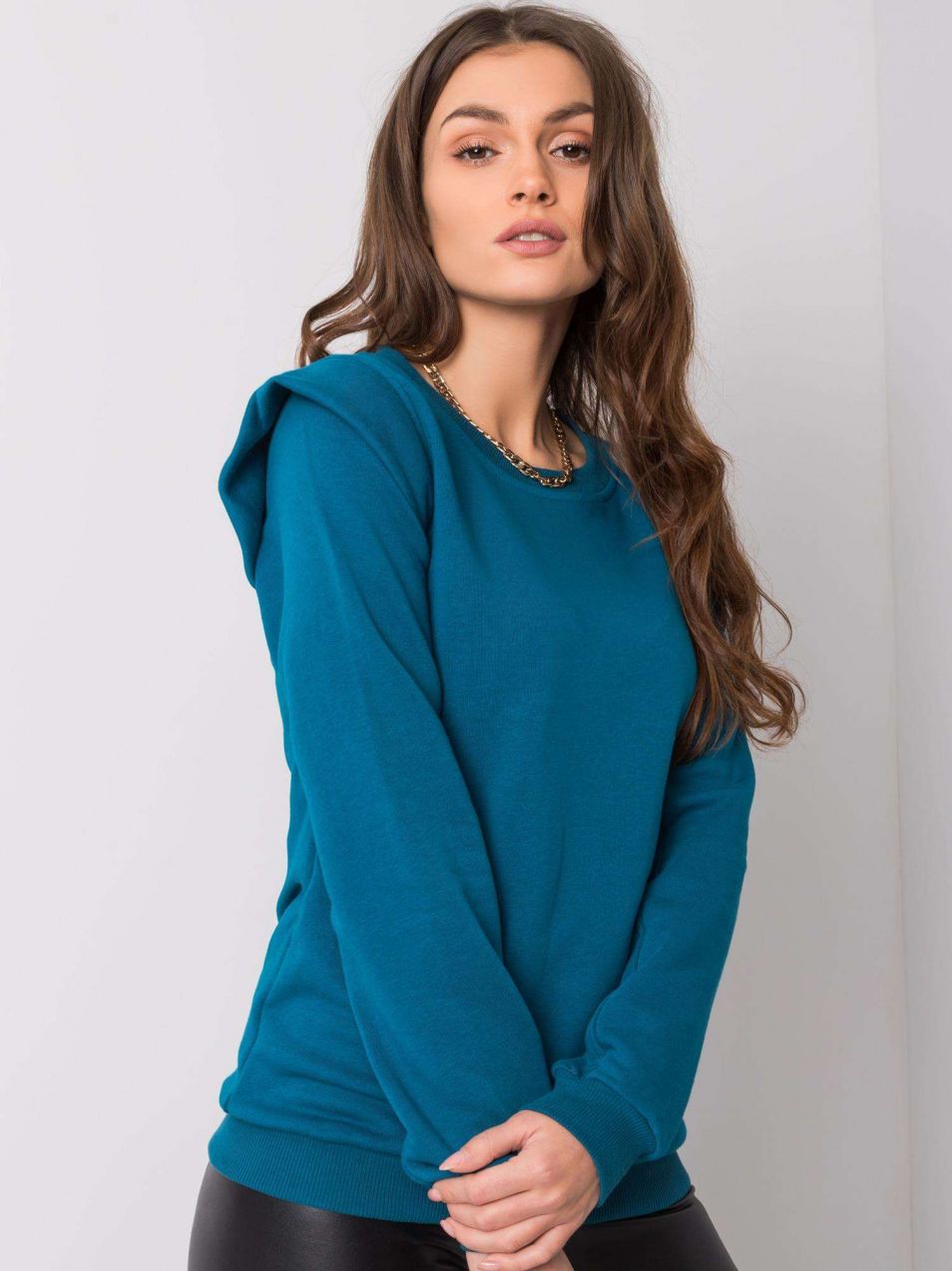 Cotton sweatshirt in navy color RUE PARIS