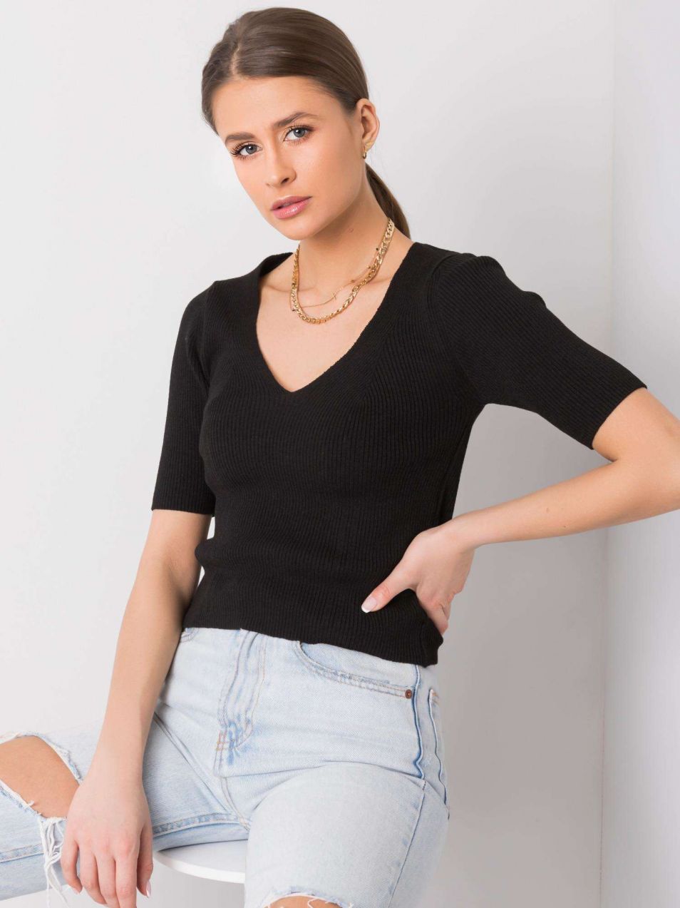 Black blouse by Elianna RUE PARIS