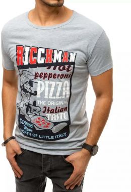 Grey men's T-shirt RX4373 with print