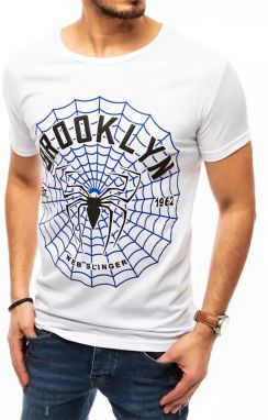 White men's T-shirt with Dstreet print