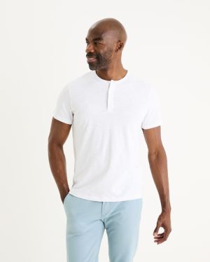 Biele pánske basic tričko Celio Genperle