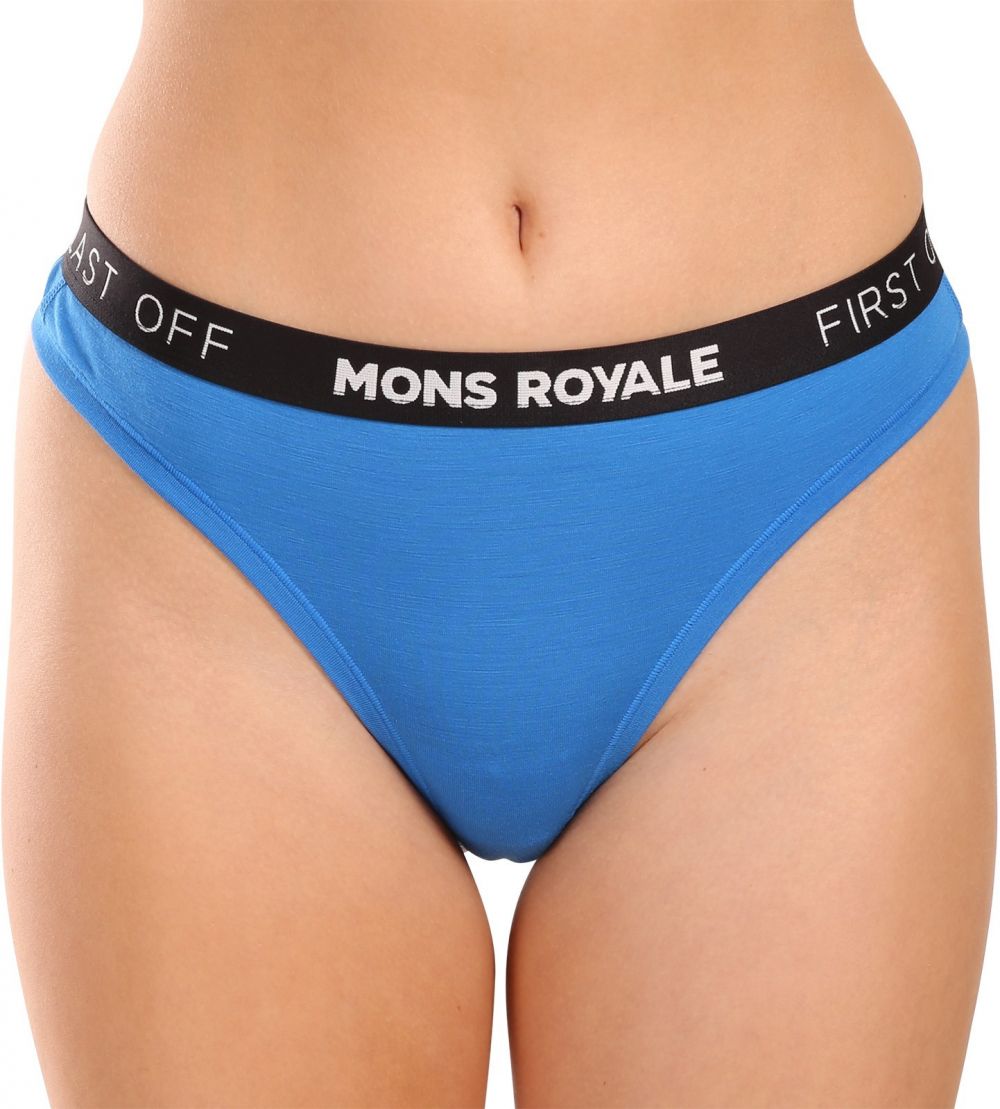 Women's thong Mons Royale merino blue
