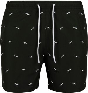Men's swimwear with embroidery shark/black/white