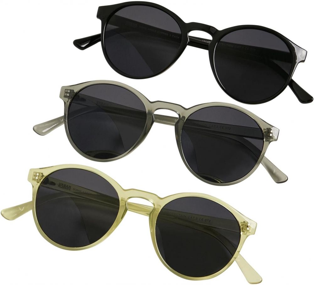 Sunglasses Cypress 3-Pack Black/Light Grey/Yellow