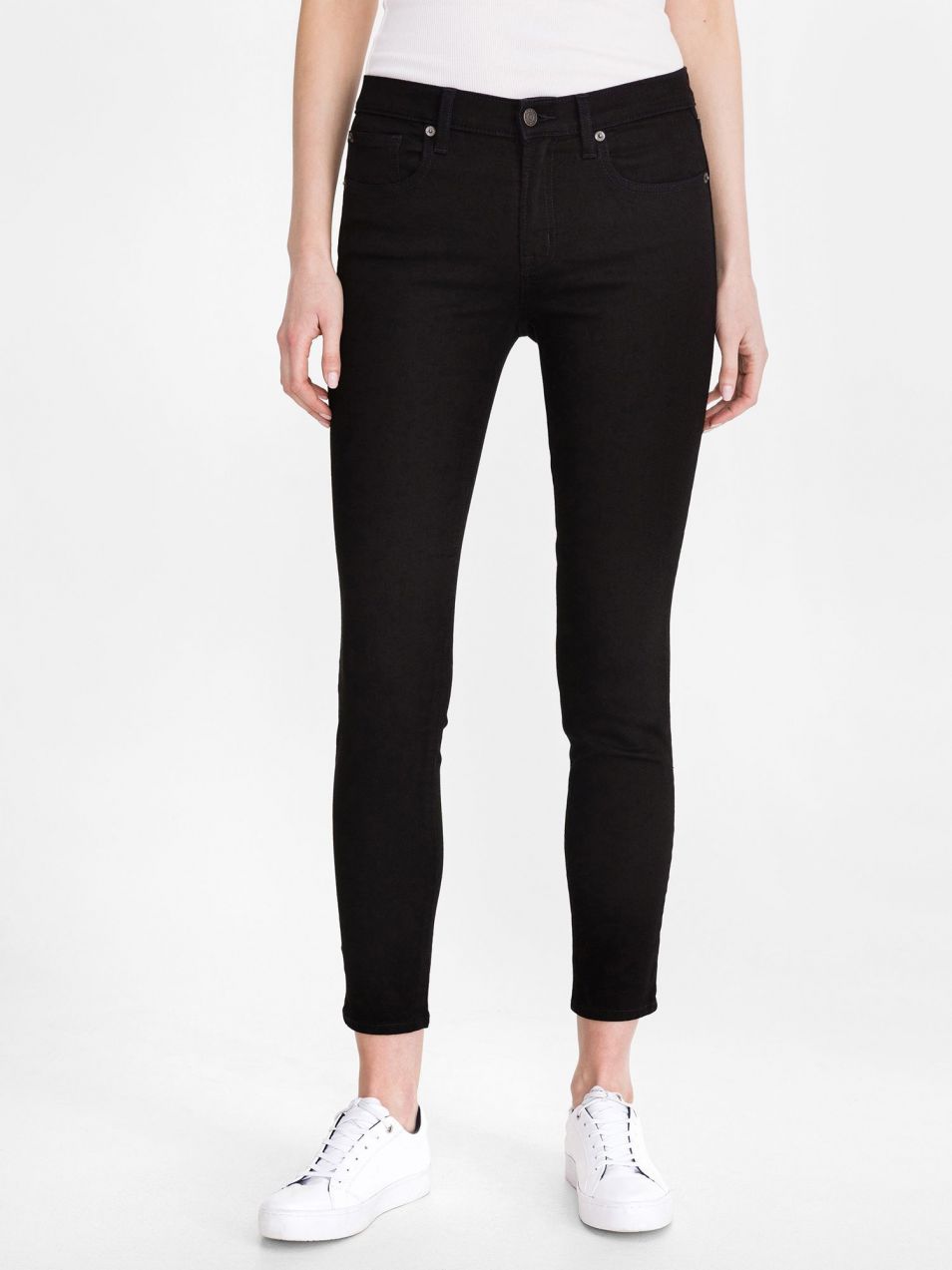 Černé dámské džíny mid rise true skinny jeans GAP