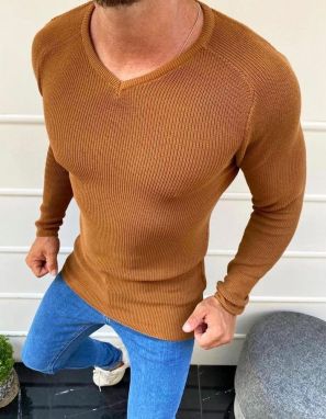 Men's Sweater, Camel WX1644