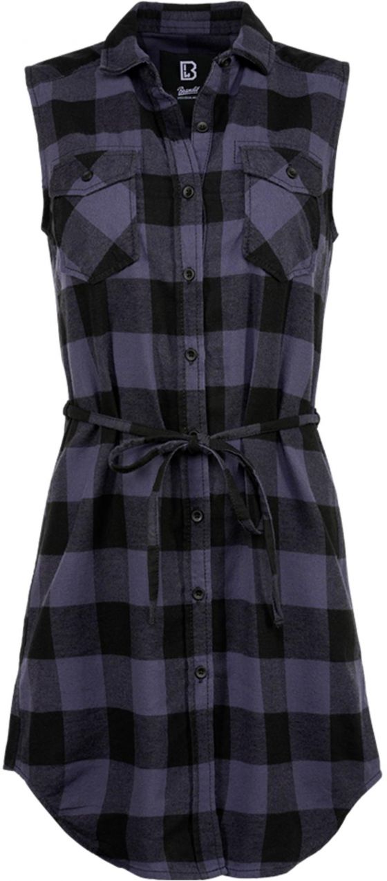 Gracey women's sleeveless long shirt black/grey