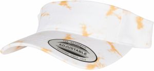 Batik Curved Visor Cap Orange/White
