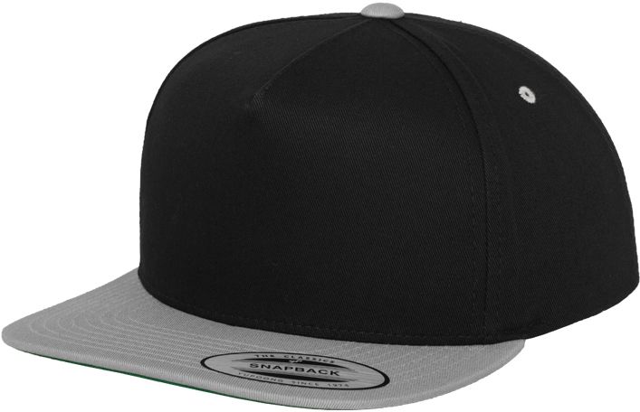 Classic 5 Panel Snapback Blk/Silver