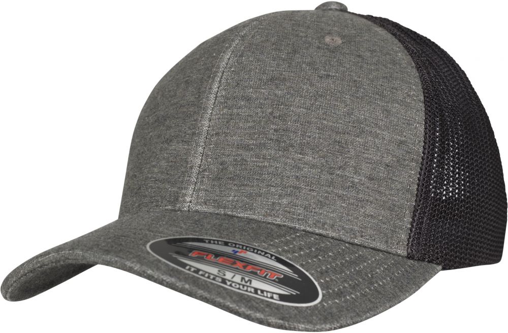 Retro Trucker Melange Cap Khaki/Black Mesh