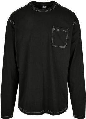 Thick oversized contrast stitch with long sleeves black/white