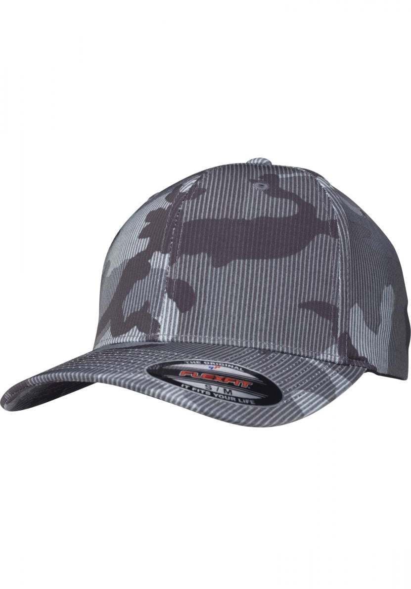 Dark camouflage cap Flexfit Camo Stripe Cap