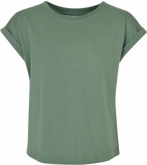 Girls' Organic Sage T-Shirt with Extended Shoulder
