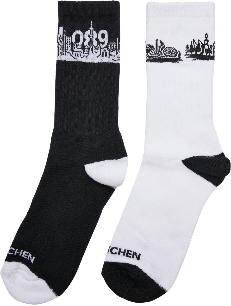 Major City 089 Socks 2-Pack Black/White
