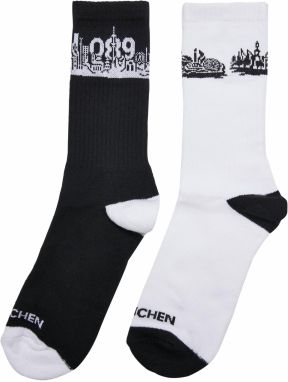 Major City 089 Socks 2-Pack Black/White