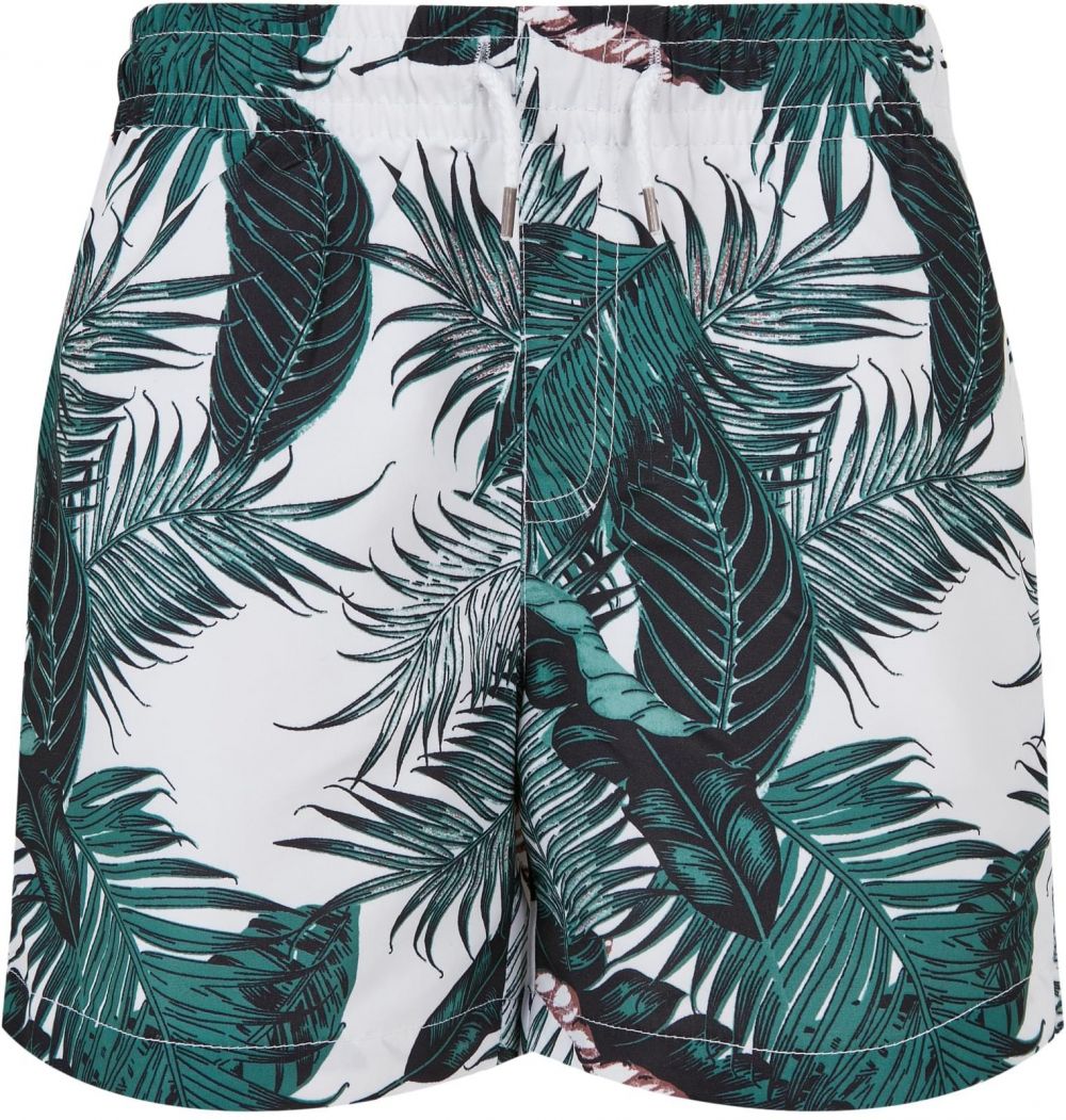 Boys' swimsuit with palm leaf pattern aop
