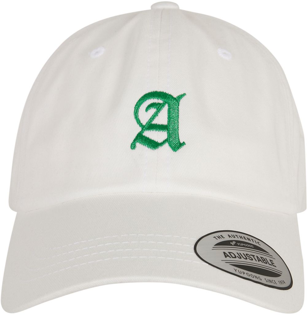 Letter White Low Profile Cap A