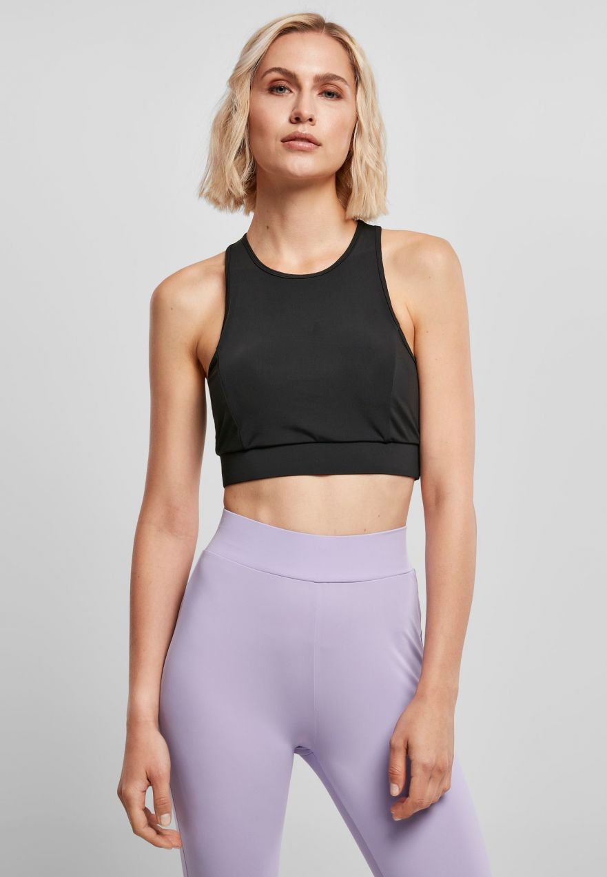 Women's High Neck Tech Bra Black