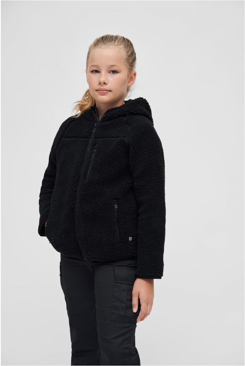 Children's Teddyfleecejacket Hood Black