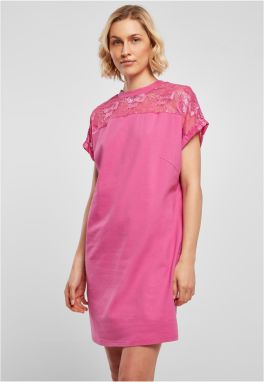 Women's dress with pink lace