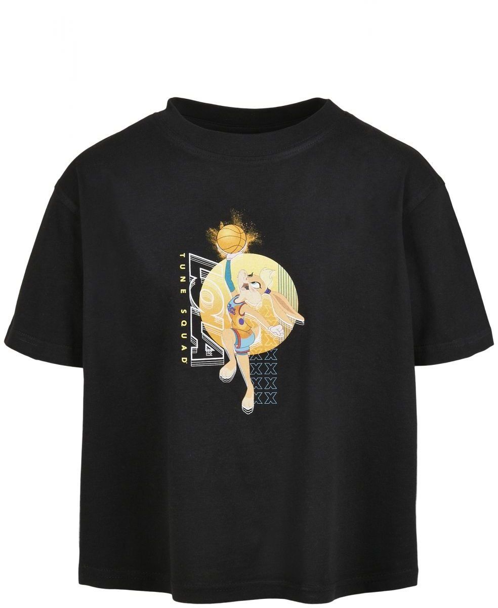 Kids Space Jam Lola Playing Cropped Tee Black