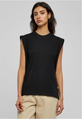 Women's Organic Tank Top with Heavy Padded Shoulder Black