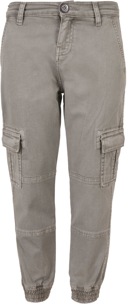 Boys Washed Cargo Twill Jogging Pants Grey