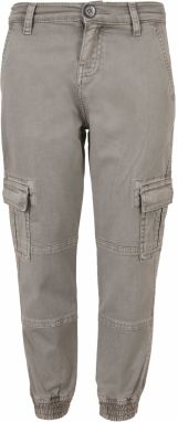 Boys Washed Cargo Twill Jogging Pants Grey