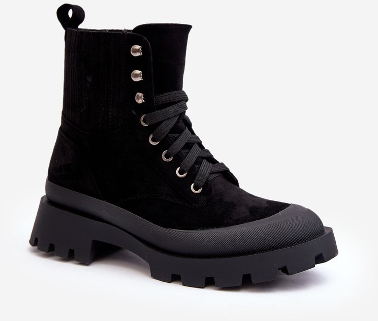 Women's Trapper Shoes Lace-up Black Gordts