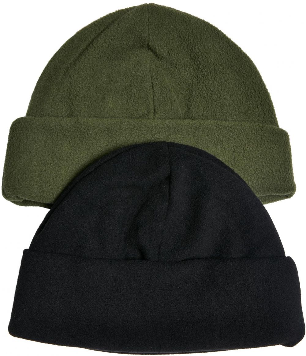 Fleece beanie 2-pack tiniolive/black