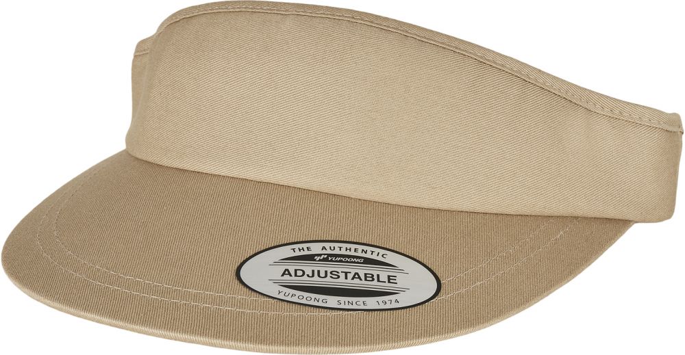 Flat Round Visor Cap Khaki