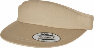 Flat Round Visor Cap Khaki