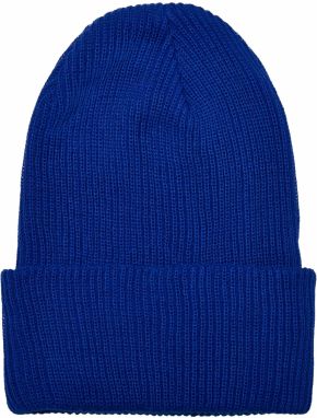 Cap made of recycled yarn, ribbed knit Royalblue