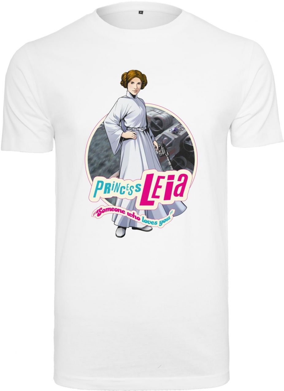 White T-shirt with Star Wars Leia logo