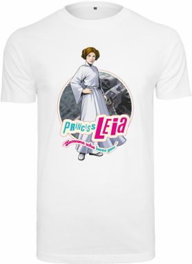 White T-shirt with Star Wars Leia logo