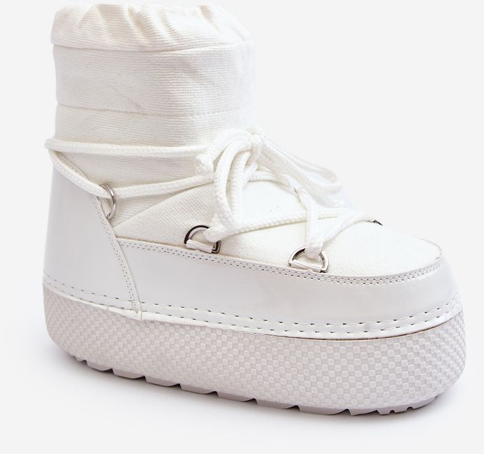 Women's Lace-up Snow Boots White Toolsa
