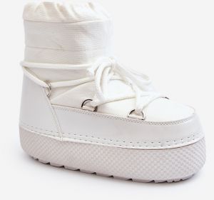 Women's Lace-up Snow Boots White Toolsa