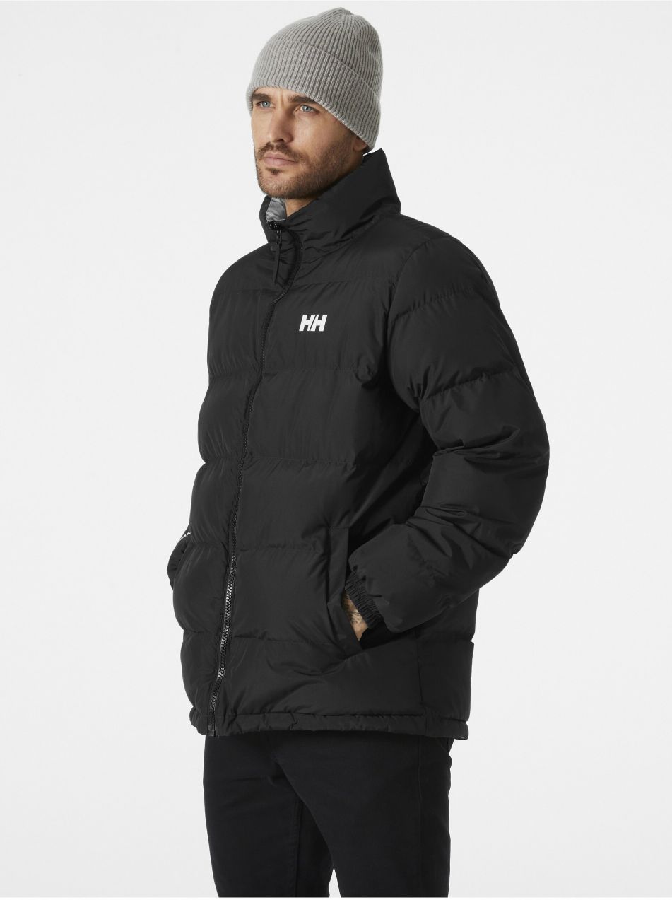 Čierna pánska obojstranná zimná prešívaná bunda HELLY HANSEN YU 23 REVERSIBLE PUFFER