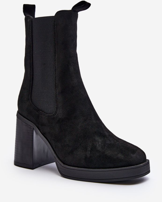 Black women's heeled boots Piovere