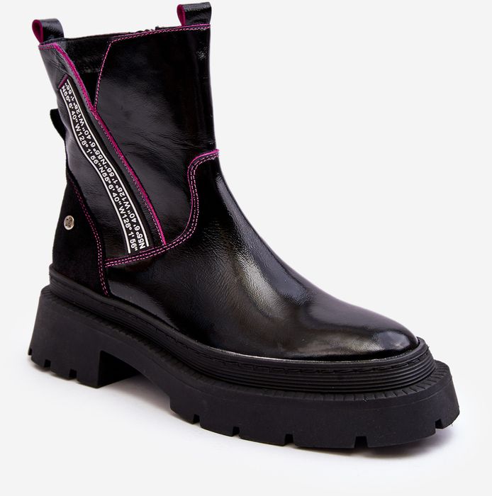 Women's leather boots Maciejka 06236-15 black
