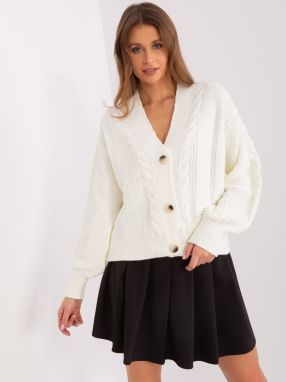Ecru oversize cardigan with buttons RUE PARIS