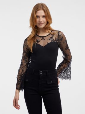 Čierne dámske krajkové body ORSAY