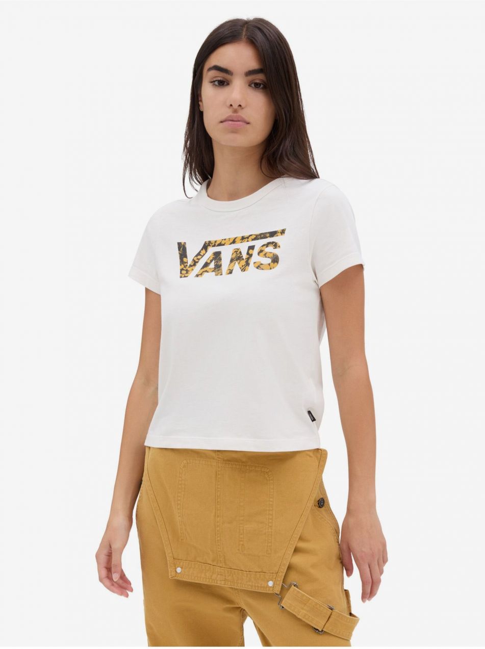 Biele dámske tričko VANS Warped Floral
