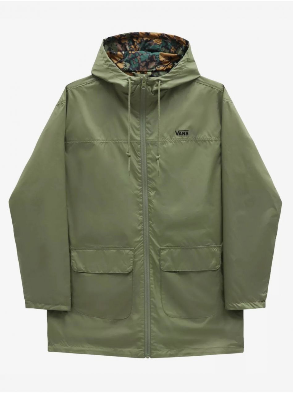 Zelená dámska nepremokavá obojstranná parka VANS Aspect Reversible
